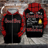GOOD BOY camping BLACK ZIP UP HOODIE