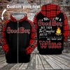 GOOD BOY camping BLACK ZIP UP HOODIE