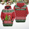 I Hate People Christmas Bear Hoodie