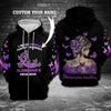 Alzheimer's Awareness I Wear Purple 3D Custom Hoodie