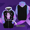 Purple Ribbon I Wear Purple For My Hoodie 3D Custom TXX