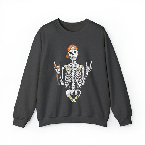 Halloween Skeleton Sweatshirt, Y2K Sweatshirt, Halloween Women Oversize Sweatshirt, Halloween Skeleton Sweater, Halloween Skull Sweatshirt A29
