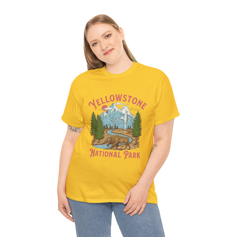 Yellowstone Tee, Yellowstone National Park Shirt, Yellowstone Vintage Inspired T-shirt, Unisex Tee, Comfort Colors , Oversized Tee HT