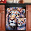 Easy-Apply Vinyl Animal Lion Print Dishwasher Cover DL