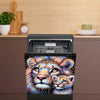 Easy-Apply Vinyl Animal Lion Print Dishwasher Cover DL