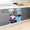 Charming Donkey Pattern Magnetic Dishwasher Cover DL