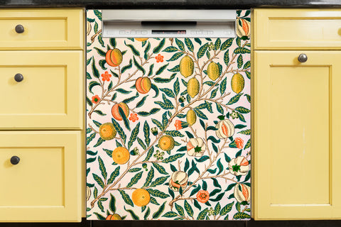 Vintage Lemons Dishwasher Magnet Cover Kitchen Decoration Decals Appliances Stickers Magnetic Sticker ND