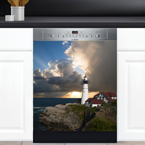 Lighthouse Dishwasher Magnet Cover Kitchen Decoration Decals Appliances Stickers Magnetic Sticker ND