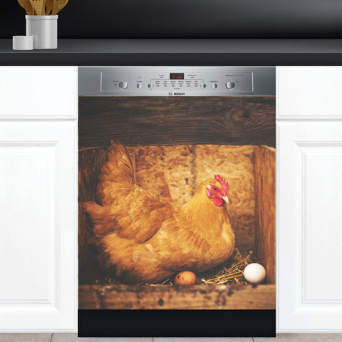 Chicken Mom Dishwasher Magnet Cover Kitchen Decoration Decals Appliances Stickers Magnetic Sticker ND