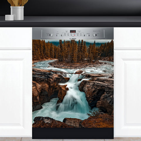 Beautiful Landscape Dishwasher Magnet Cover Kitchen Decoration Decals Appliances Stickers Magnetic Sticker ND