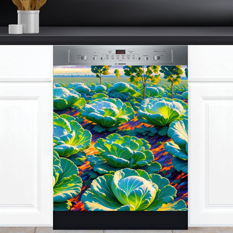 Cabbage Garden Dishwasher Magnet Cover Kitchen Decoration Decals Appliances Stickers Magnetic Sticker ND