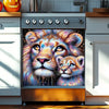 Easy-Apply Vinyl Animal Lion Print Dishwasher Cover DL