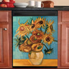 Vinyl Magnetic Sunflower Bouquet Decal Dishwasher Cover DL