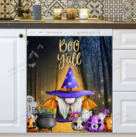 Halloween Gnome Dishwasher Magnet Cover Kitchen Decoration Decals Appliances Stickers Magnetic Sticker ND
