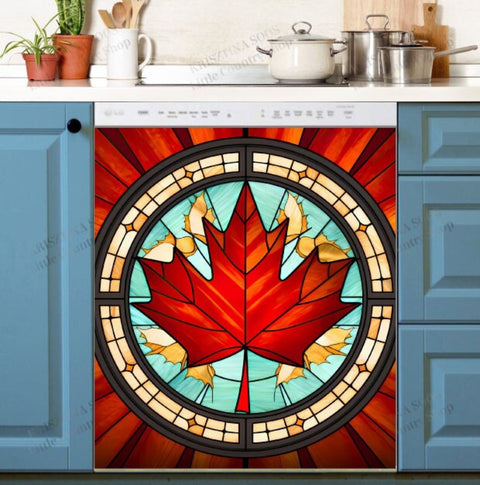 Canadian Dishwasher Magnet Cover Kitchen Decoration Decals Appliances Stickers Magnetic Sticker ND