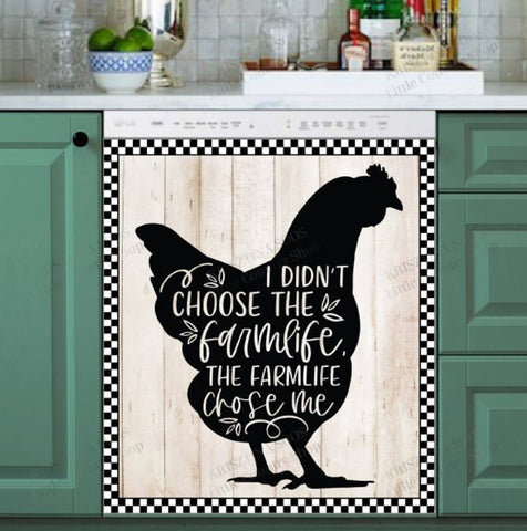 Country Farmhouse Chicken Dishwasher Magnet Cover Kitchen Decoration Decals Appliances Stickers Magnetic Sticker ND