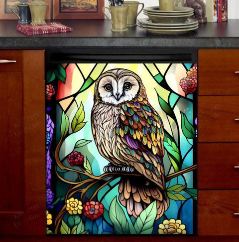 Owl Dishwasher Magnet Cover Kitchen Decoration Decals Appliances Stickers Magnetic Sticker ND