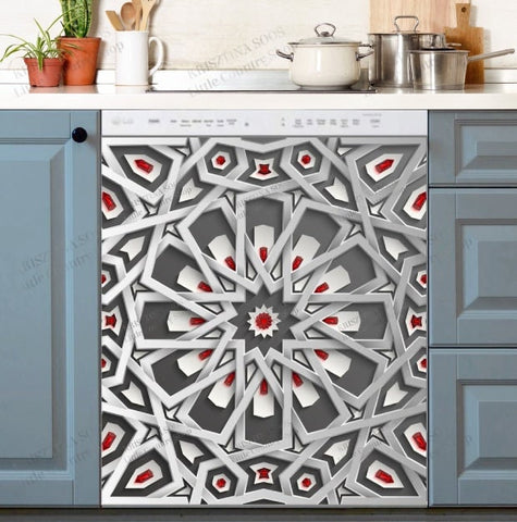 Traditional Mandala Folklore Dishwasher Magnet Cover Kitchen Decoration Decals Appliances Stickers Magnetic Sticker ND