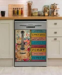 Wenzzi Guitar Hippie Kitchen Decor Dishwasher Cover Farmhouse Decor Gift for Mom Housewarming Gifts Home Decorations ND