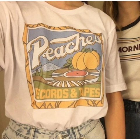 Peaches Records Shirt , Records And Tapes Tshirt , Records Tshirt , 70s Vintage T Shirt , 1970 Tshirt Men & Women , Music Lover Gift , Vinyl