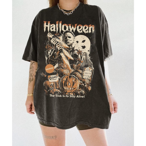 Retro Micheal Myers Halloween Shirt, Michael Myers Sweatshirt, Halloween Safety Shirt, Horror Movie Shirt, 13th Of June, Myers Thriller Tee ND