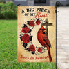 Hummingbird A Big Piece of My Heart Lives in Heaven Flag Memorial House and Garden Flag Memorial Gifts