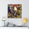 Farm Chicken Rooster Canvas Home Decor HT