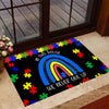 In This House We Never Give Up Autism Awareness Doormat Autism Home Decor Autism Awareness Gift Idea HT