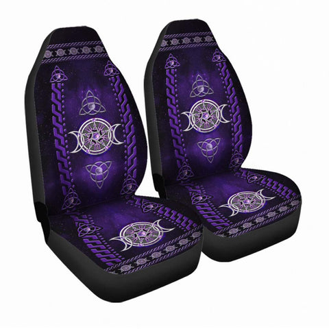Salty Lil' Witch Purple Triple Moon Seat Covers Halloween witch Gift Decor Car Idea Seat Cover