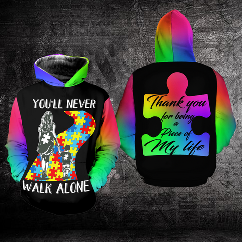 You'll Never Walk Alone Hoodie Autism Awareness Hoodie Autism Awareness Gift Idea HT
