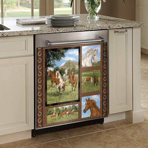Horse Sticker Beautiful Horses Decor Kitchen Dishwasher Cover