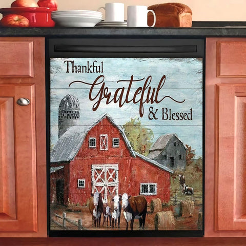 Thankful Grateful Blessed Dishwasher Cover