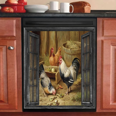 Chicken Farm Dishwasher Cover 002