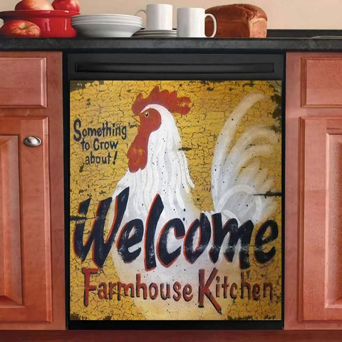 Welcome Farmhouse Kitchen Dishwasher Cover