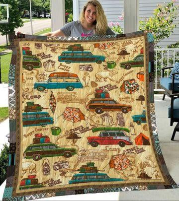 CAMPING LOVERS QUILT BLANKET