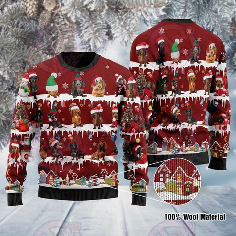 Dachshund Ugly Sweater Dachshund Collection Christmas Sweater Christmas Gift for Dog Lovers