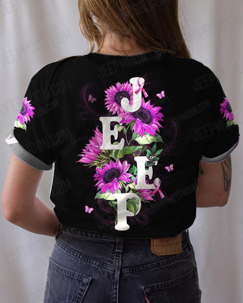 Jeep Girl Shirt Pink Flowers Shirt Full Print, Breast Cancer Awareness Shirt, Flower Pink Ribbon Shirt