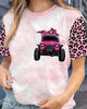 Women Shirt Pink Jeep Heart Pink Ribbon Shirt, Breast Cancer Awareness Shirt, Flower Pink Ribbon Shirt