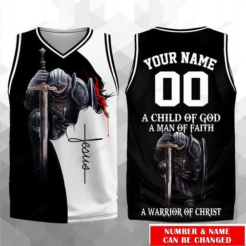 A CHILD OF GOD A MAN OF FAITH A WARRIOR OF CHRIST BASKETBALL JERSEY PERSONALIZED ALL OVER PRINTED SHIRTS 04 JESUS GOD CHRIST GIFT TANK TOP