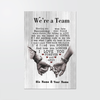 We're a Team I Love You Forever And Always Poster, Pallet Pattern, Personalized Couple Poster, Anniversary Gifts, Home Decor