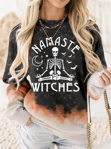 Namaste Witches Long Sleeve Sweatershirt Christmas Gift