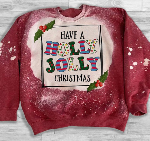 Have A Jolly Holly Christmast Red Sweatshirt Christmas Gift Xmas Gift