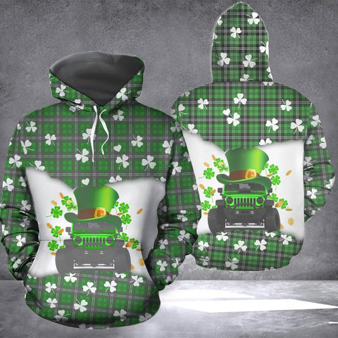 Jeep Car Patrick's Day Hoodie Mens St Patricks Day Clothes Gift Ideas HN
