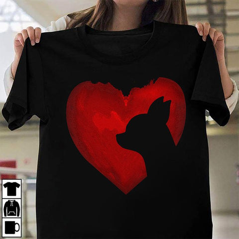Chihuahua Heart Shirt Valentine Day 2022 T-Shirt Chihuahua Lovers Gifts