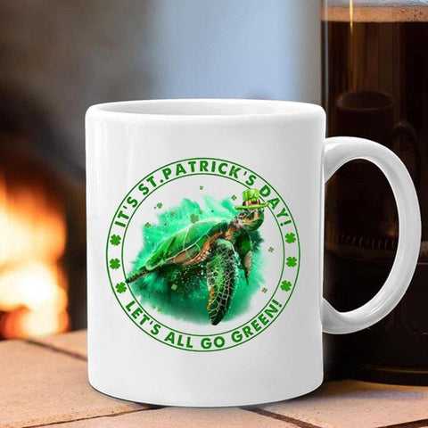 Turtle St Patrick's Day Mug Gift For Turtle Lovers HN