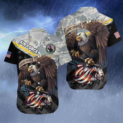 AMERICA VETERAN AIR FORCE Hawaii Shirt Gift for Veteran Day US Veteran Hawaiian Shirt