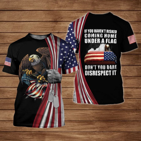 COMING HOME UNDER A FLAG shirt 3D Veteran Day gift idea for Veteran Shirt