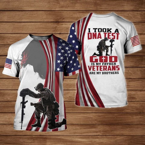 GOD IS MY FATHER VETERANS ARE MY BROTHERS shirt 3D Veteran Day gift idea for Veteran Shirt