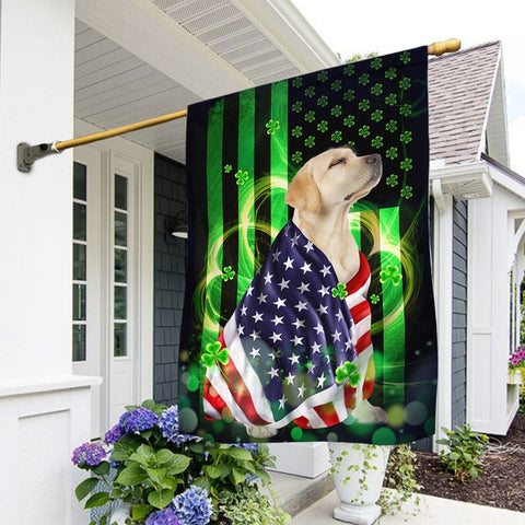 Labrador Retriever American Shamrock Flag St Patrick's Day Decorations Gifts For Dog Lover HT