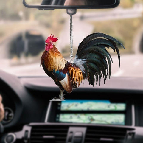ROOSTER SIDE PART CAR HANGING ORNAMENT